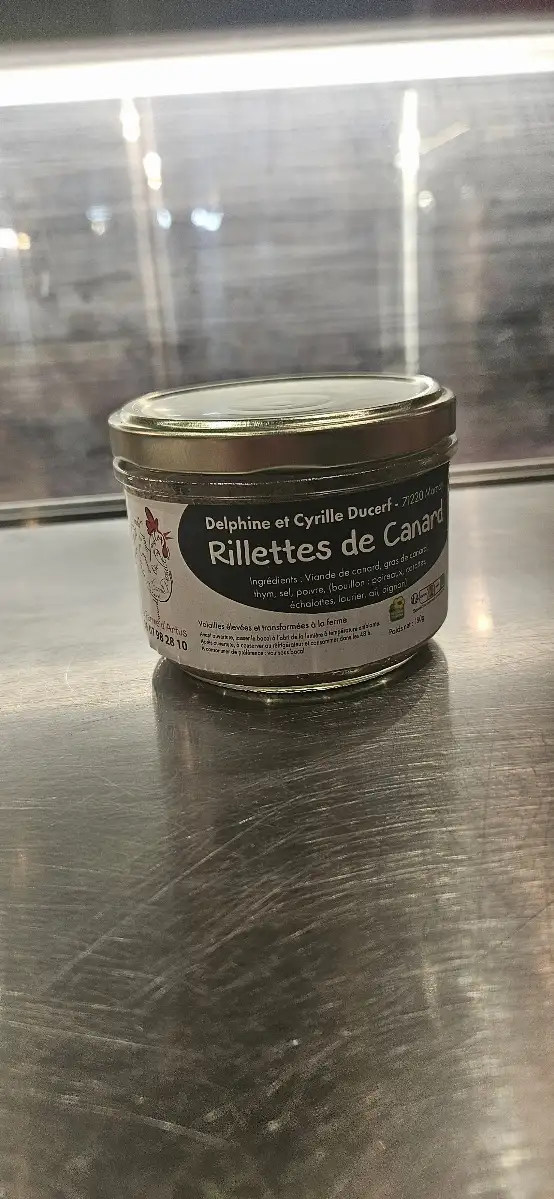Rillette de canard pot de 180g